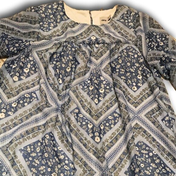 ASOS Babydoll Dress In Blue Wallpaper Print 4 - Picture 2 of 3